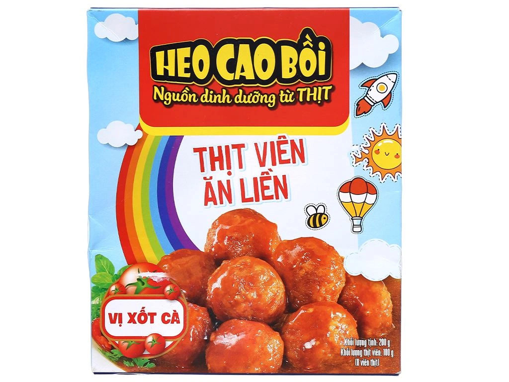 Thịt heo viên Heo Cao Bồi ăn liền vị xốt cà Masan 200g